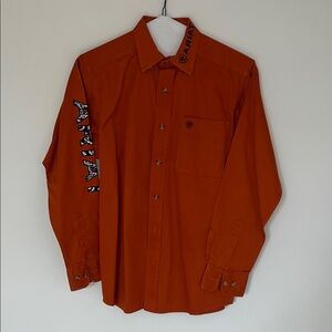 Ariat Men's Long-Sleeve Button-Down Shirt in Burnt Orange